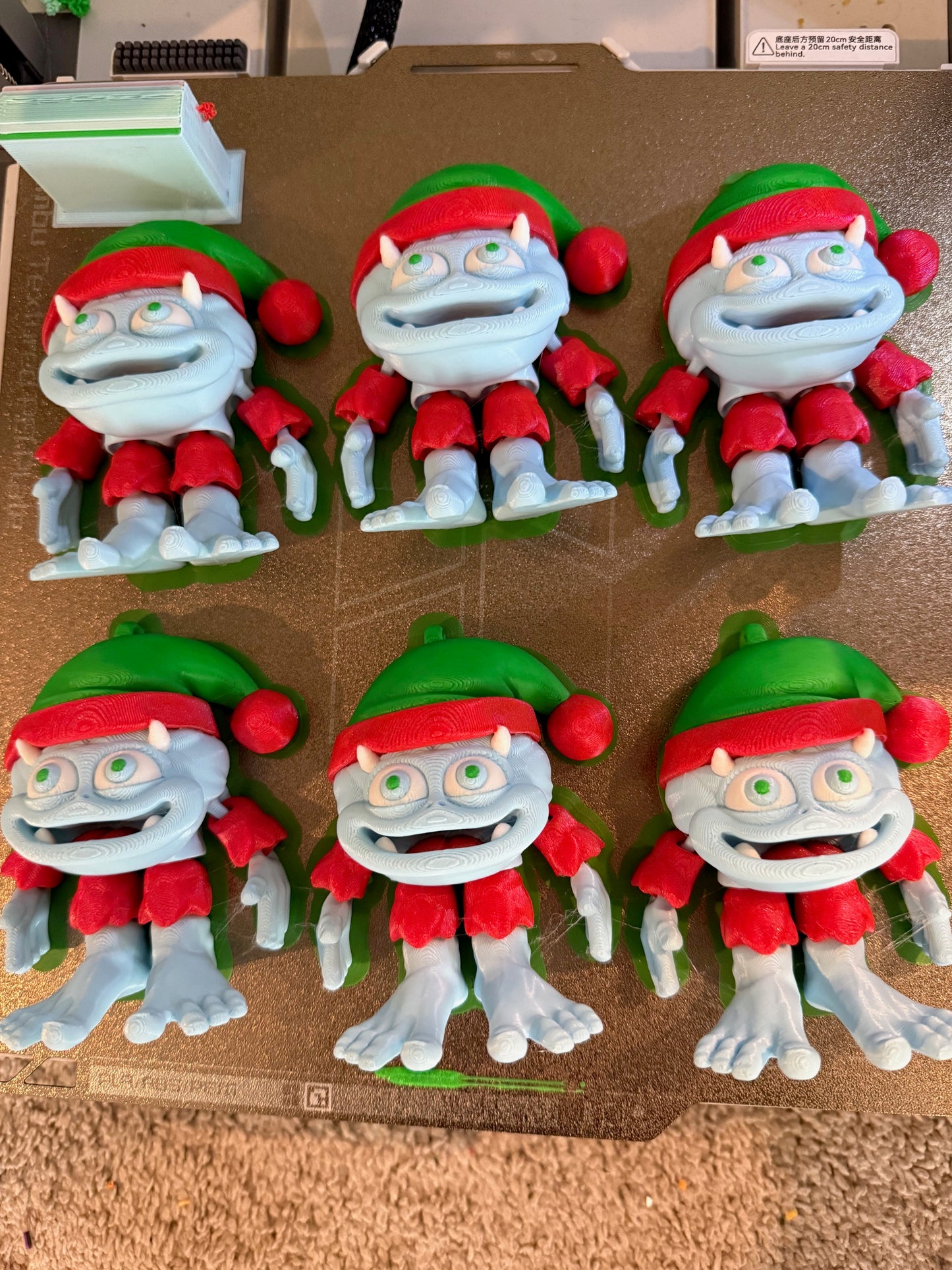 Santa yeti keychain or ornament